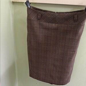 Brown Plaid Women's Skirt